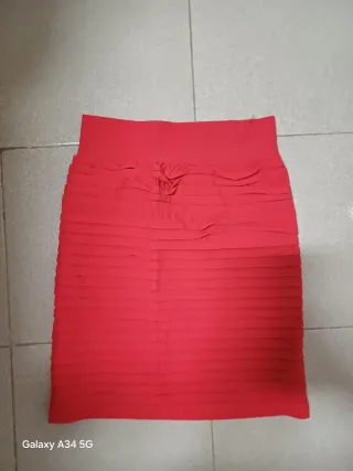Gonna donna rossa taglia M