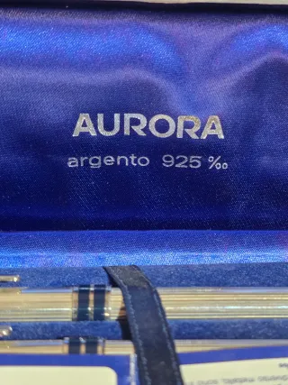 Coppia penne Aurora Argento 925 vintage