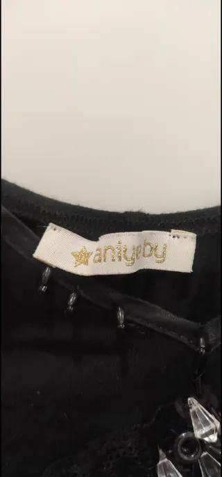 Vestito Aniye By nero con perline