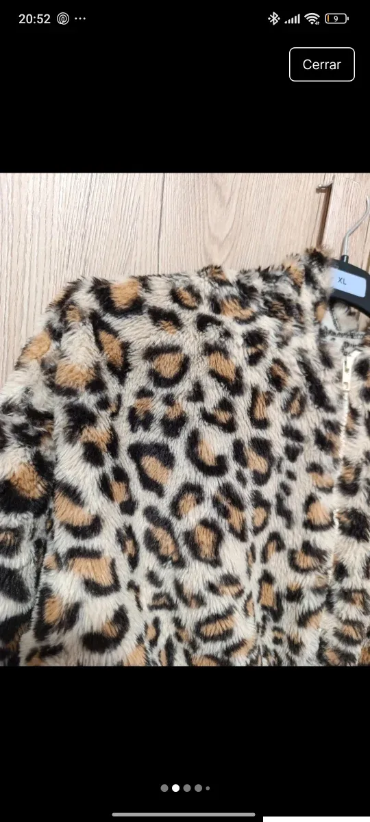 Chaqueta leopardo peluda cropped