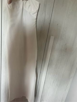 Vestito lungo BERSHKA bianco