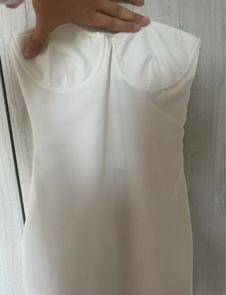 Vestito lungo BERSHKA bianco