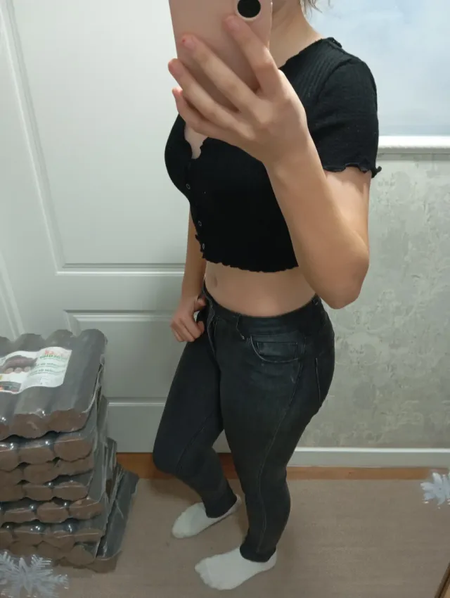 Vaqueros negros talla XS