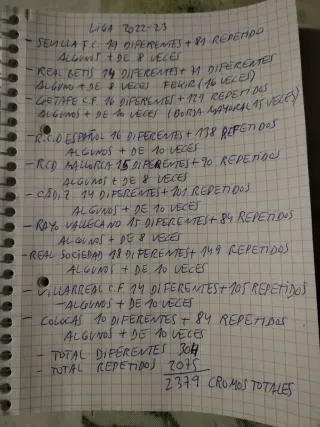 Lote 2379 Cromos Liga Fútbol 2022-23