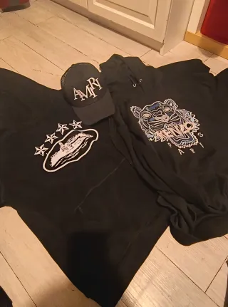 Sudadera kenzo paris y corteiz y gorra amiri