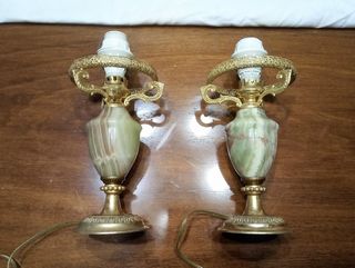 2 LAMPADE da COMODINO in ONICE degli ANNI '60