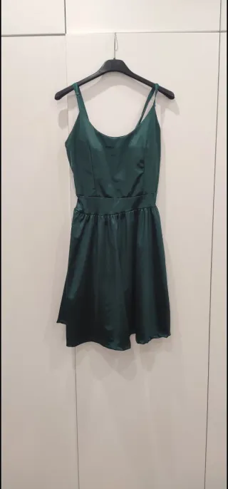 Vestito in raso verde