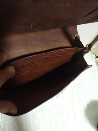 Bolso Cuero Artesano Unisex Marrón