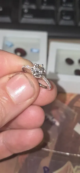 Anillo Oro Blanco 14k Diamante 1.07ct