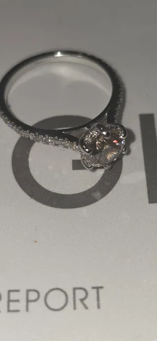 Anillo Oro Blanco 14k Diamante 1.07ct