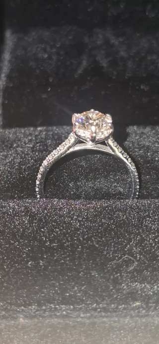 Anillo Oro Blanco 14k Diamante 1.07ct