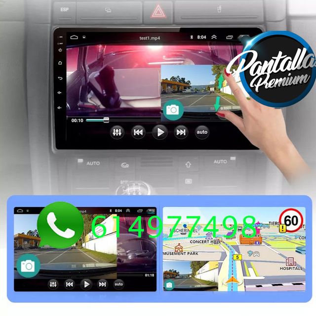 Radio Pantalla CARPLAY GPS para Audi A4 Seat Exeo