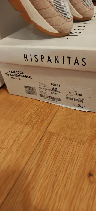 Tenis Hispanitas Beige y Blanco