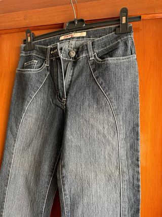 Jeans vintage flare nero/grigio