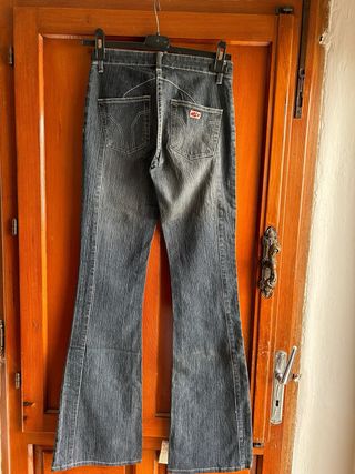 Jeans vintage flare nero/grigio