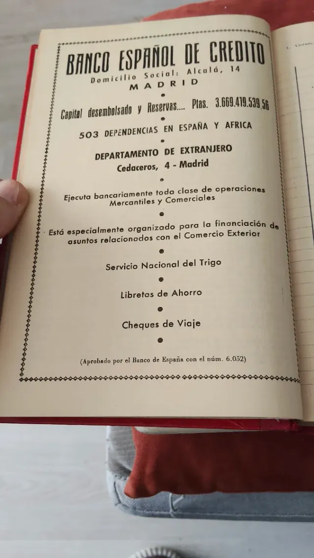 Memorándum Cuenta Diaria 1965