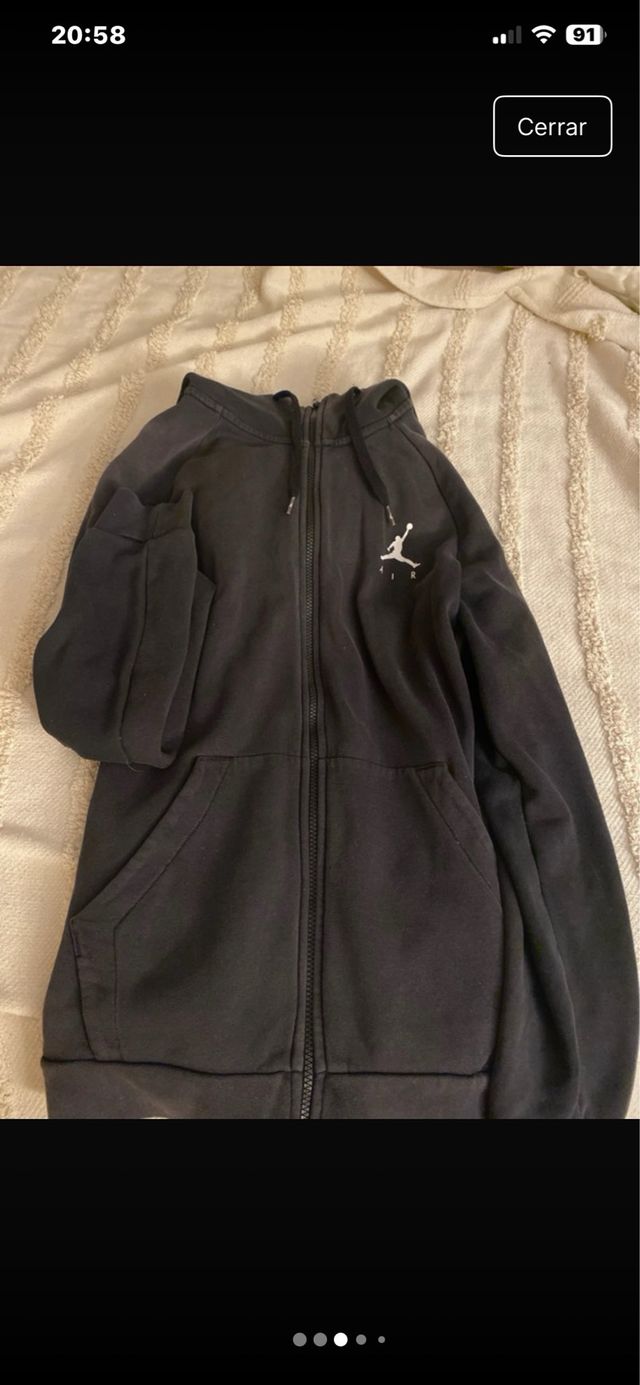 Sudadera Jordan con cremallera negra