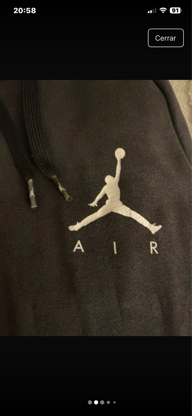 Sudadera Jordan con cremallera negra