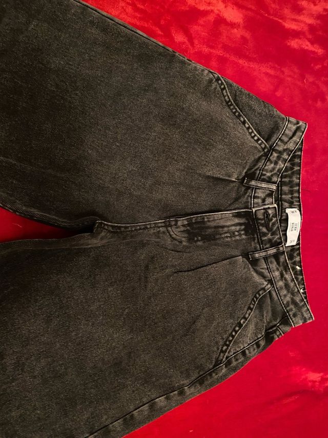 Vaqueros mujer negros globo