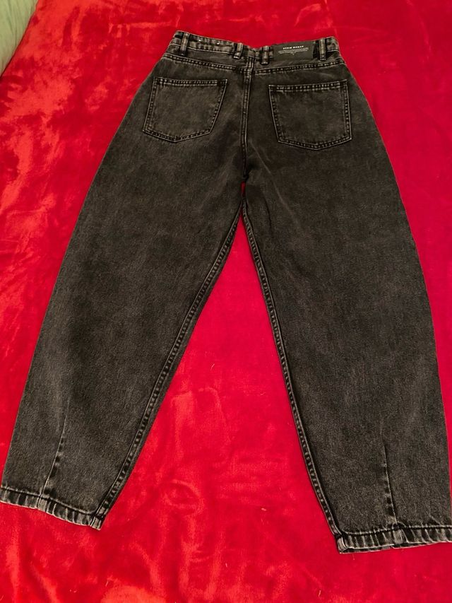 Vaqueros mujer negros globo