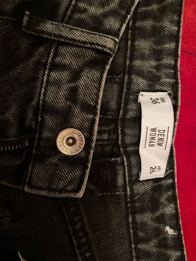 Vaqueros mujer negros globo