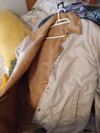 Chaqueta Reversible Beige/Marrón Talla XL