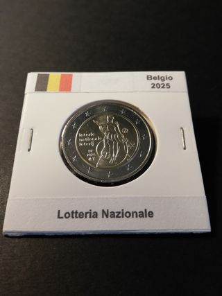 🇧🇪 2 Euro Commemorativi Belgio 2025 Lotteria