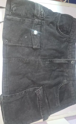 Falda vaquera negra