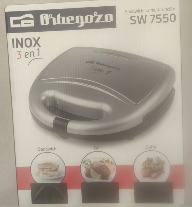 Sandwichera Orbegozo INOX 3 en 1 SW 7550