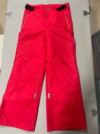 Pantalón esquí T.14 con tirantes y bajo ajustable