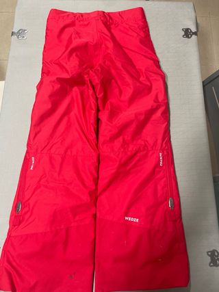 Pantalón esquí T.14 con tirantes y bajo ajustable