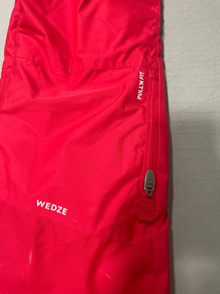 Pantalón esquí T.14 con tirantes y bajo ajustable