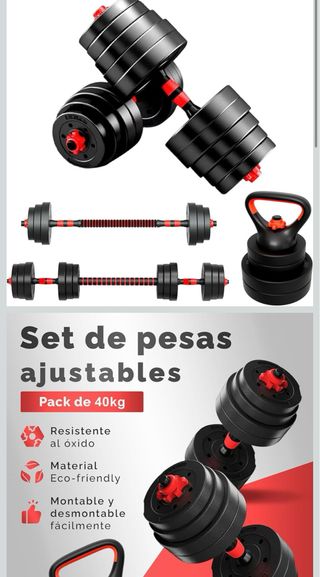 Set Mancuernas Ajustables 40kg