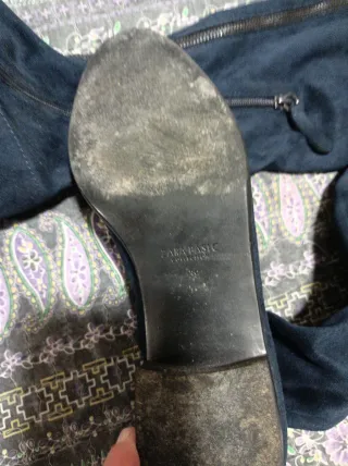 Botas altas mujer azul