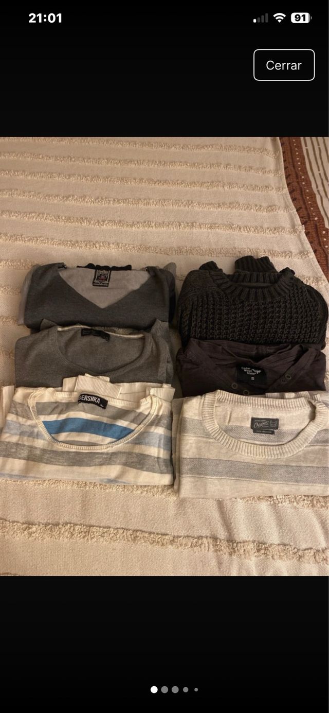 Lote 6 jerséis grises y blancos