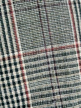 Abrigo Mango mezcla de lana con cuadros.