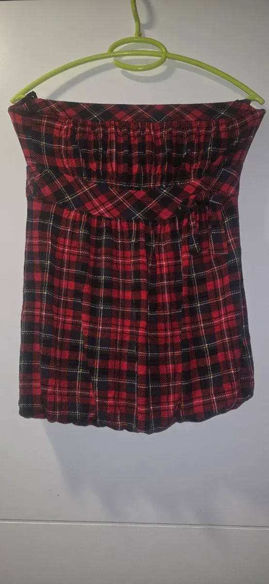 Camiseta sin tirantes a cuadros