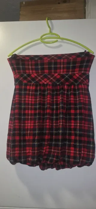 Camiseta sin tirantes a cuadros