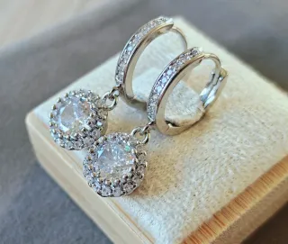 Pendientes de Plata y Moissanita