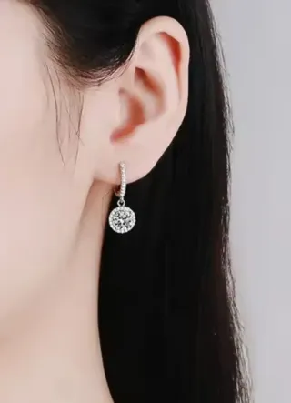 Pendientes de Plata y Moissanita