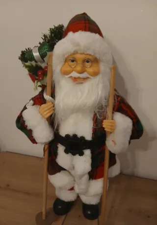 Babbo Natale con sci, nuovo senza cartellino