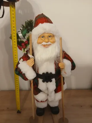 Babbo Natale con sci, nuovo senza cartellino