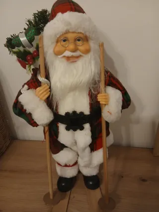 Babbo Natale con sci, nuovo senza cartellino