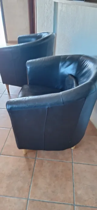 Sillón de Piel Negros Ikea