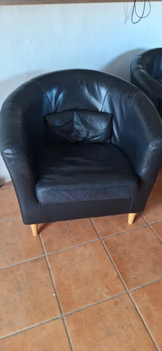Sillón de Piel Negros Ikea