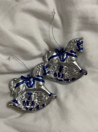 Decorazioni Albero Natale Blu Argento