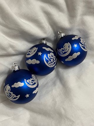 Decorazioni Albero Natale Blu Argento