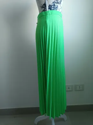 Gonna plissettata verde Stradivarius