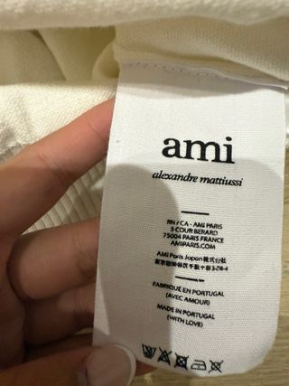 Jersey Ami Paris Blanco Corazón Rojo