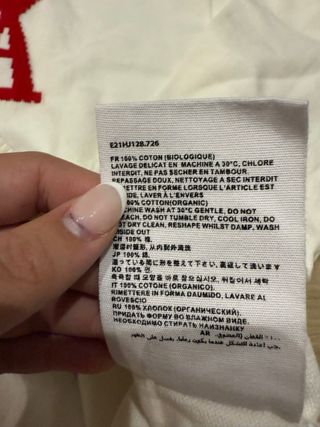 Jersey Ami Paris Blanco Corazón Rojo